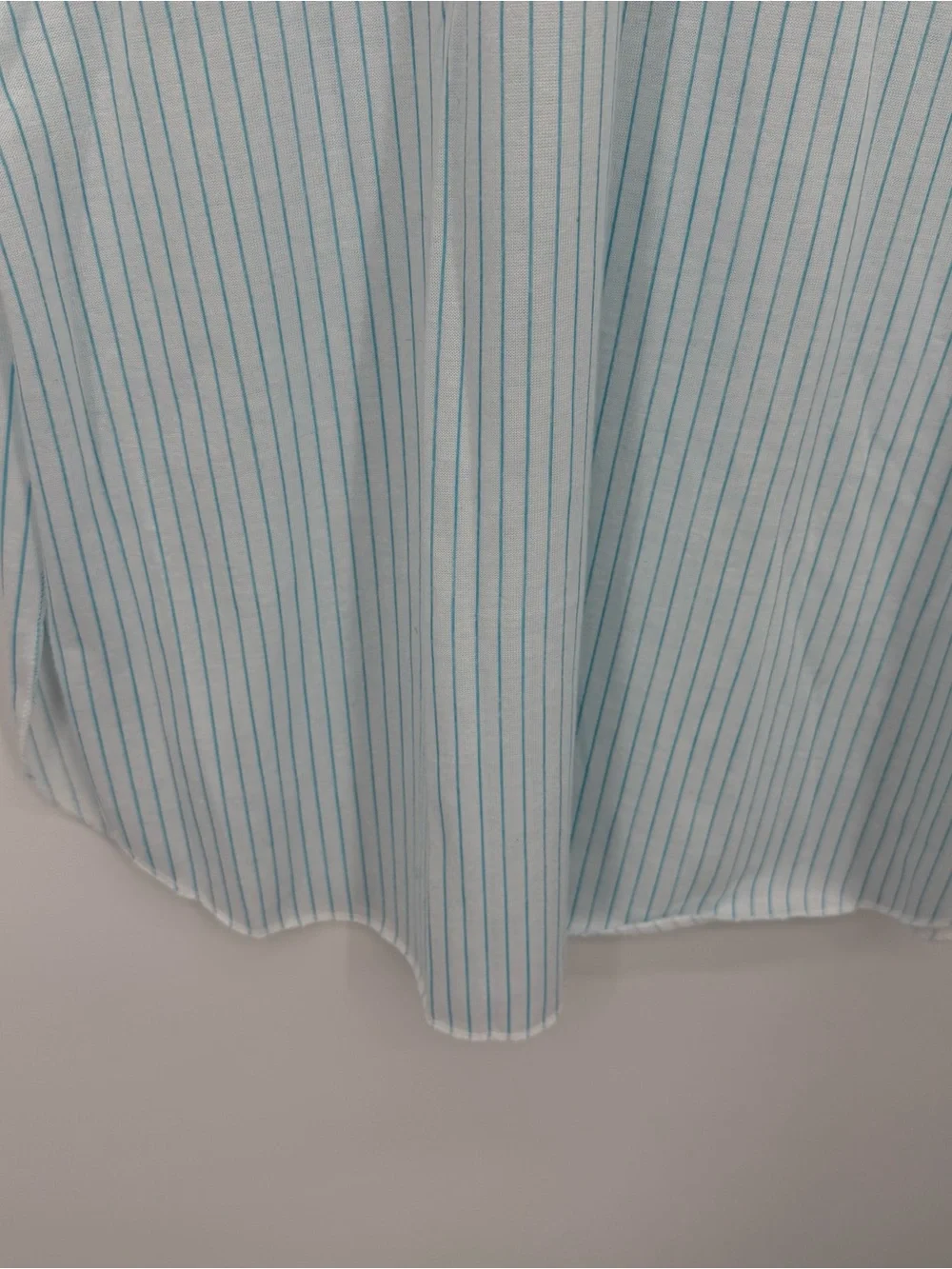 Petra Fashions Blue Pinstripe Mini Nightgown Dress Sleeveless Coastal Size Med - Picture 9 of 9